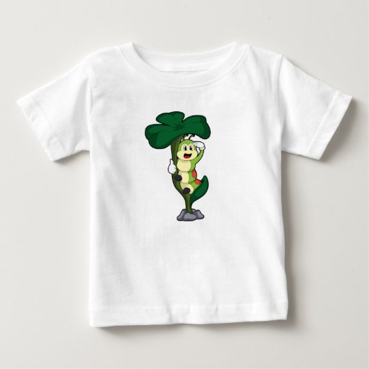 T-shirt Pour Bébé Caterpillar avec feuille (Devant)
