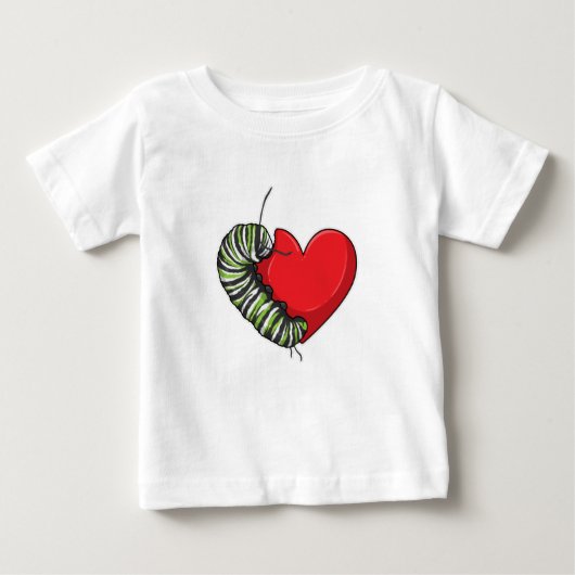 T-shirt Pour Bébé Caterpillar love heart (Devant)