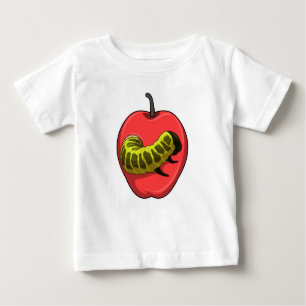 T-shirt Pour Bébé Caterpillar with Apple