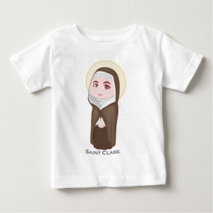 T-shirt Pour Bébé Catholique mignon de Clare de saint