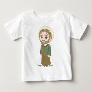 T-shirt Pour Bébé Catholique mignon de St Joseph