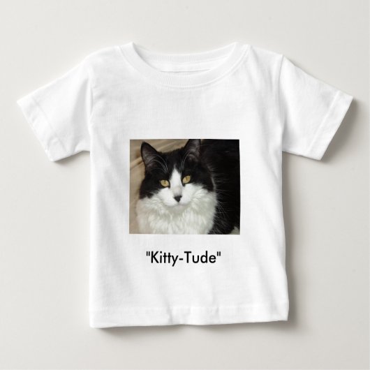 T-shirt Pour Bébé Catitude Chat avec une attitude (Devant)