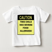 T-shirt Pour Bébé Caution2 (Devant)