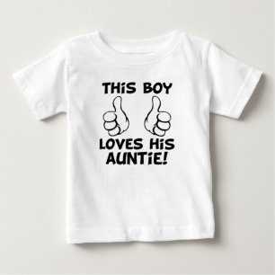 T-shirt Pour Bébé Ce garçon aime sa tante drôle de chemise de bébé g