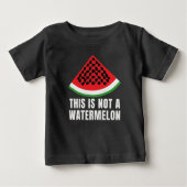 T-shirt Pour Bébé Ce n'est pas une pastèque - Palestinien keffiyeh (Devant)