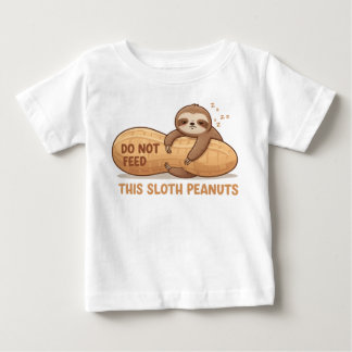 T-shirt Pour Bébé Ce paresseux ne peut pas manger d'arachides | Chem