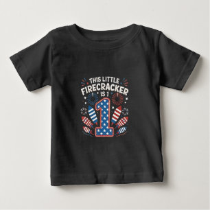 T-shirt Pour Bébé Ce petit pétard est 1 Anniversaire 4 juillet
