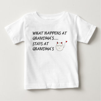 T-SHIRT POUR BÉBÉ CE QUI SE PASSE À GRANDMAS...RESTE À GRANDMAS !