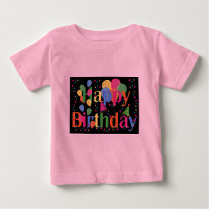 T-shirt Pour Bébé Célébration d'anniversaire personnalisée avec nom