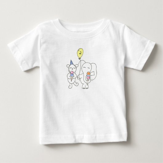 T-shirt Pour Bébé Célébration de la crème glacée (Devant)