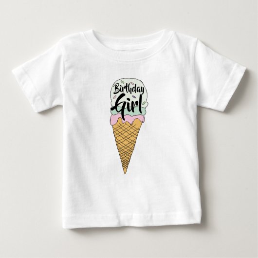 T-shirt Pour Bébé Célébration de la crème glacée Crème glacée Le Soc (Devant)