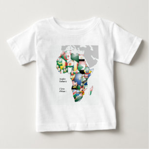 T-shirt Pour Bébé Célébration de l'Afrique dans le design des drapea