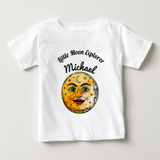 T-shirt Pour Bébé Célébration du Baby shower de la Lune (Devant)