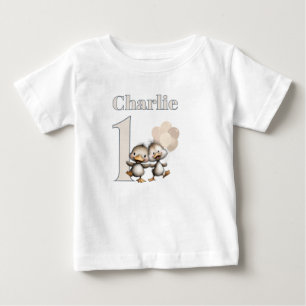 T-shirt Pour Bébé Célébrations du 1er anniversaire de canetons dansa