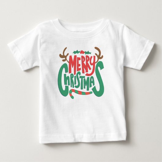 T-shirt Pour Bébé "Célébrer Noël dans le style" (Devant)
