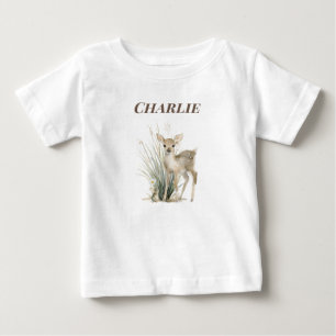 T-shirt Pour Bébé Cerf de la forêt personnalisé pour bébé