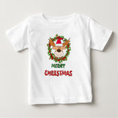T-shirt Pour Bébé Cerf de Noël (Devant)