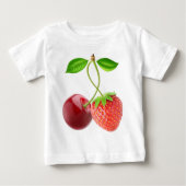 T-shirt Pour Bébé Cerise et fraise ensemble (Devant)
