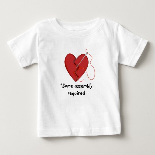 T-shirt Pour Bébé Certains Assemblage Requis Coeur Roulé Coeur Roulé (Devant)