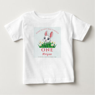 T-shirt Pour Bébé Certains Lapin Une Mignonne Fille Lapin 1er Annive