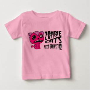 T-shirt Pour Bébé cerveaux du besoin de chats de zombi aussi !