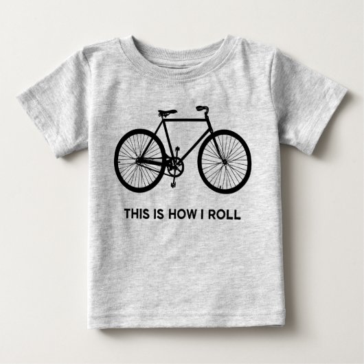 T-shirt Pour Bébé C'Est Comme Ça Que Je Roule En Cyclisme (Devant)