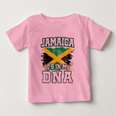 T-shirt Pour Bébé C'est dans mon ADN Jamaïcain Pride Jamaïque Drapea (Devant)
