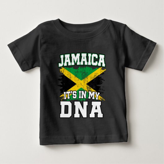 T-shirt Pour Bébé C'est dans mon ADN Jamaïcain Pride Jamaïque Drapea (Devant)