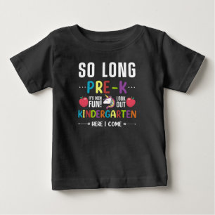 T-shirt Pour Bébé C'est fini la maternelle, j'arrive en pré-maternel