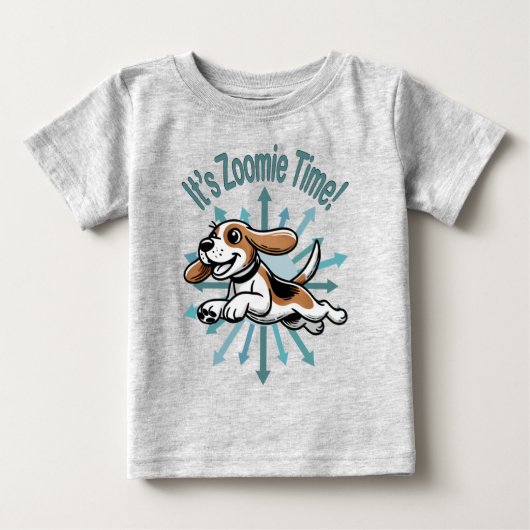 T-shirt Pour Bébé C'est le temps Zoomie Beagle (Devant)