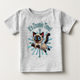 T-shirt Pour Bébé C'est le temps Zoomie chat siamois