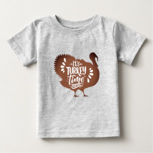 T-shirt Pour Bébé C'est l'heure de la Turquie pour Thanksgiving