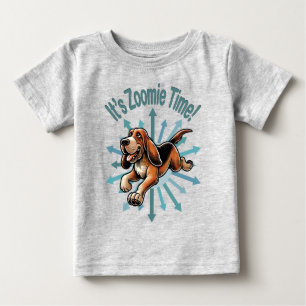 T-shirt Pour Bébé C'est l'heure du fou chien de chasse