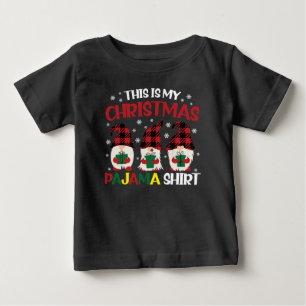 T-shirt Pour Bébé C'est ma chemise de pyjama de Noël Famille Gnomies