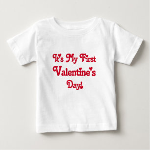 T-shirt Pour Bébé C'est ma première Saint-Valentin