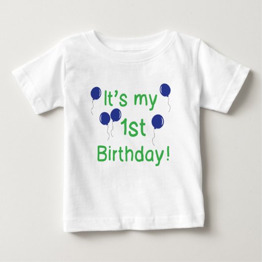T-shirt Pour Bébé C'est mon 1er anniversaire (Devant)