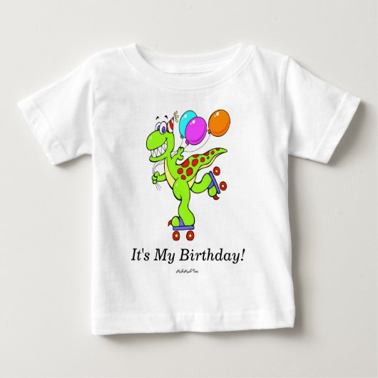 T-shirt Pour Bébé C'est mon anniversaire (dinosaure) (Devant)