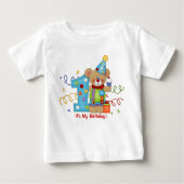 T-shirt Pour Bébé C'est mon anniversaire mignon ours 1 âge (Devant)