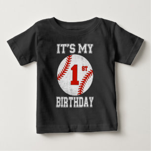 T-shirt Pour Bébé C'est mon design de baseball pour mon 1er annivers