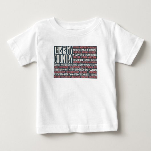 T-shirt Pour Bébé C'est mon pays (Devant)