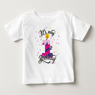 T-shirt Pour Bébé C'est mon premier anniversaire