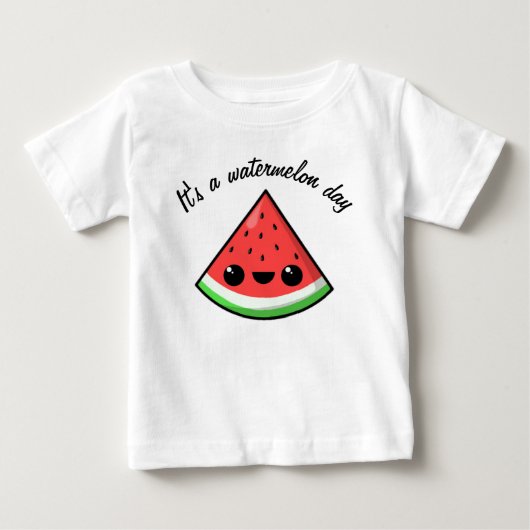 T-shirt Pour Bébé C'est une journée de pastèque (Devant)