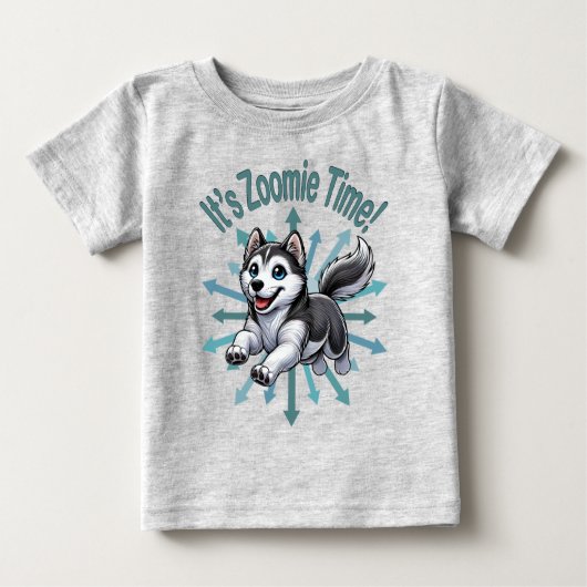 T-shirt Pour Bébé C'est Zoomie Time Husky (Devant)