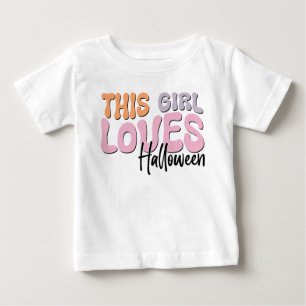 T-shirt Pour Bébé Cette fille adore Halloween
