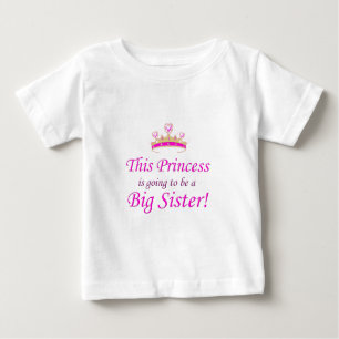 T-shirt Pour Bébé Cette Petite Princesse sera une Grande Soeur !