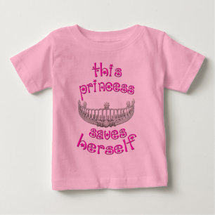 T-shirt Pour Bébé Cette Princesse Se Sauve Elle-Même