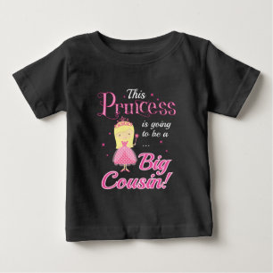 T-shirt Pour Bébé Cette princesse va être un grand cousin