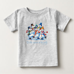 T-shirt Pour Bébé Cette saison sera Jolly Dancing Jolly Snowmen