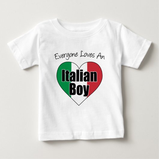 T-shirt Pour Bébé Chacun aime le garçon italien (Devant)