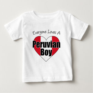 T-shirt Pour Bébé Chacun aime le garçon péruvien
